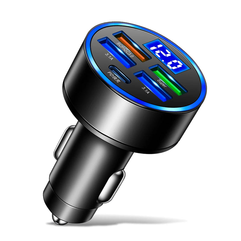 250W LED car charger 5 ports, view 2 - MRSLM