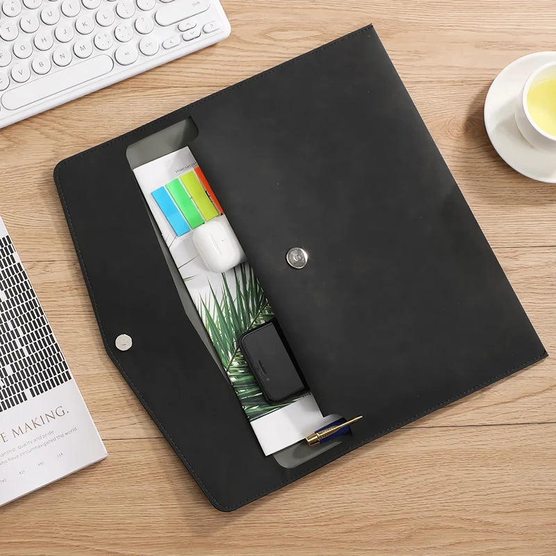 A4 PU leather document organizer, view 11 - MRSLM