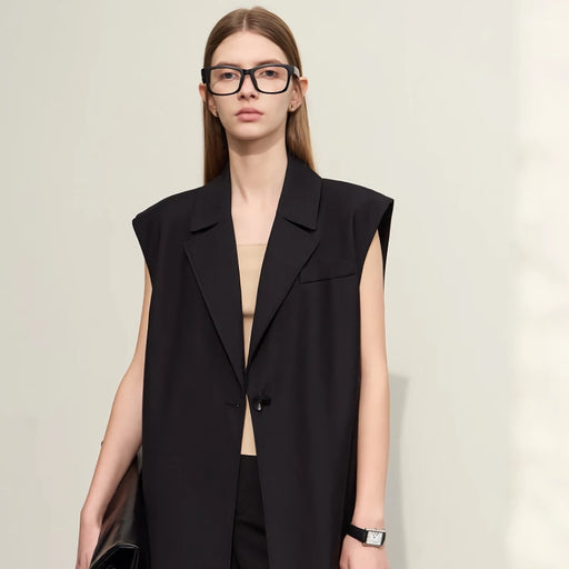 Sleeveless blazer vest for women, view 2 - MRSLM