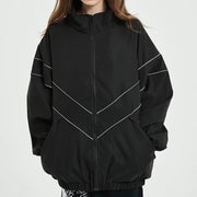 men's reflective striped hip hop jacket, view 5 - MRSLM