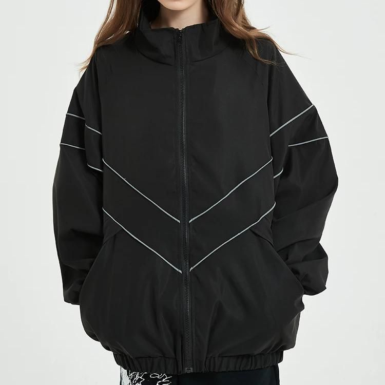 men's reflective striped hip hop jacket, view 5 - MRSLM