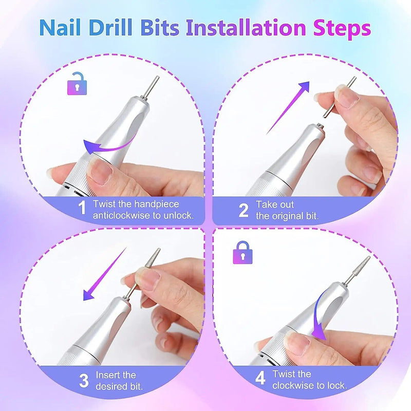 electric nail drill machine, view 13 - MRSLM
