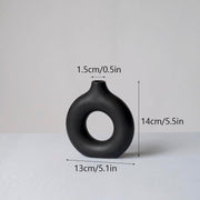 minimalist circular ceramic vase, view 7 - MRSLM
