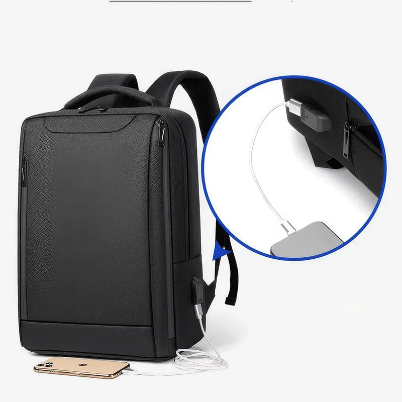 anti-theft waterproof laptop backpack with USB, view 8 - MRSLM
