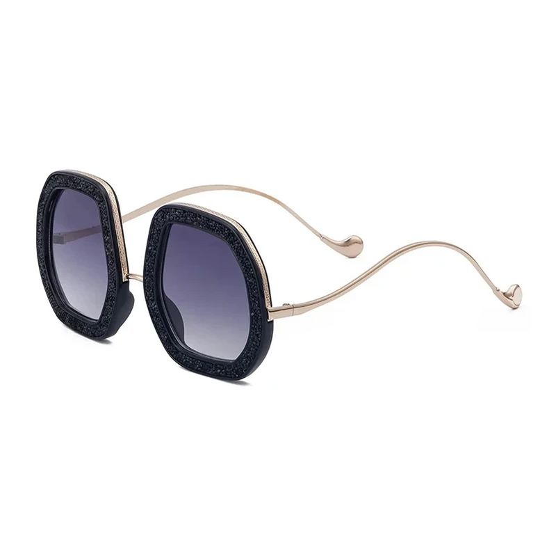 oversized diamond polygon sunglasses, view 8 - MRSLM