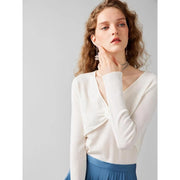 v-neck pullover sweater, view 9 - MRSLM