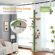cactus cat tree floor to ceiling, view 4 - MRSLM