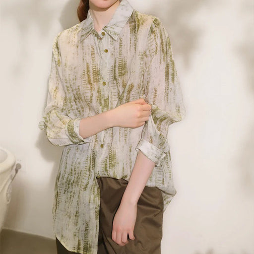 floral ramie blouse, view 2 - MRSLM