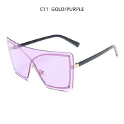 oversized flat top sunglasses, view 11 - MRSLM
