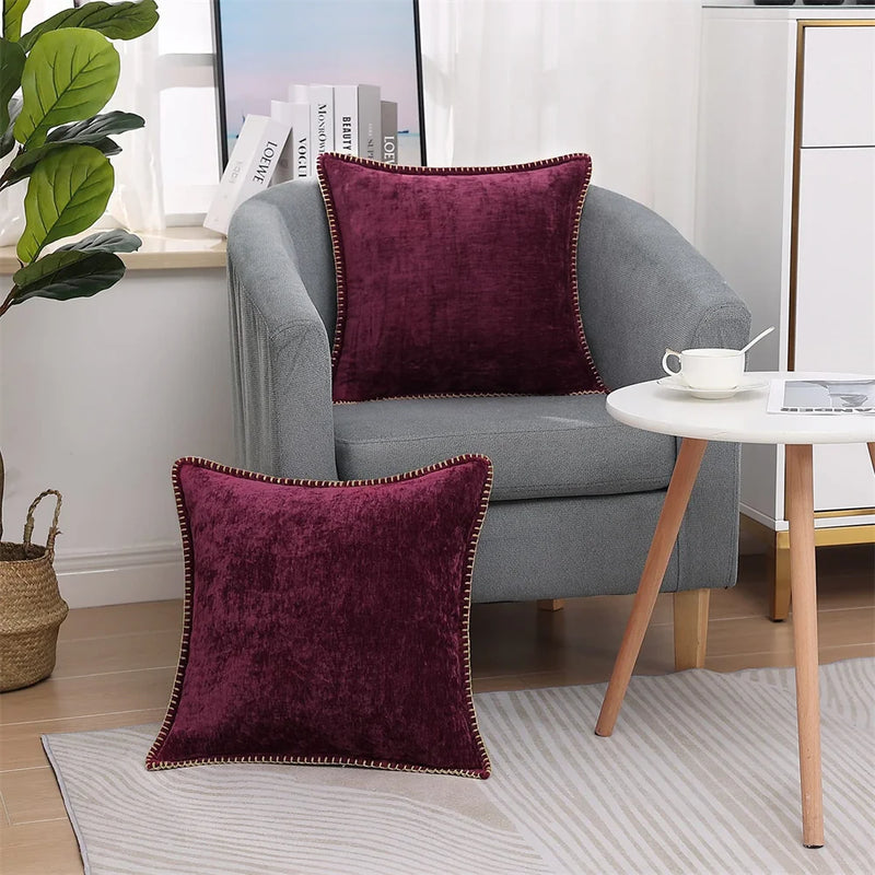 soft chenille velvet throw pillow cover, view 28 - MRSLM
