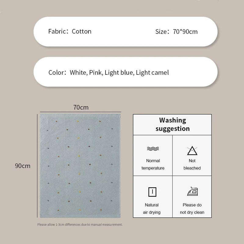 soft cotton knit baby blanket, view 7 - MRSLM