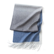 cashmere blend scarf with tassels, view 7 - MRSLM