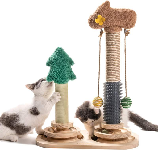 cat scratch post with 3-tier track - MRSLM