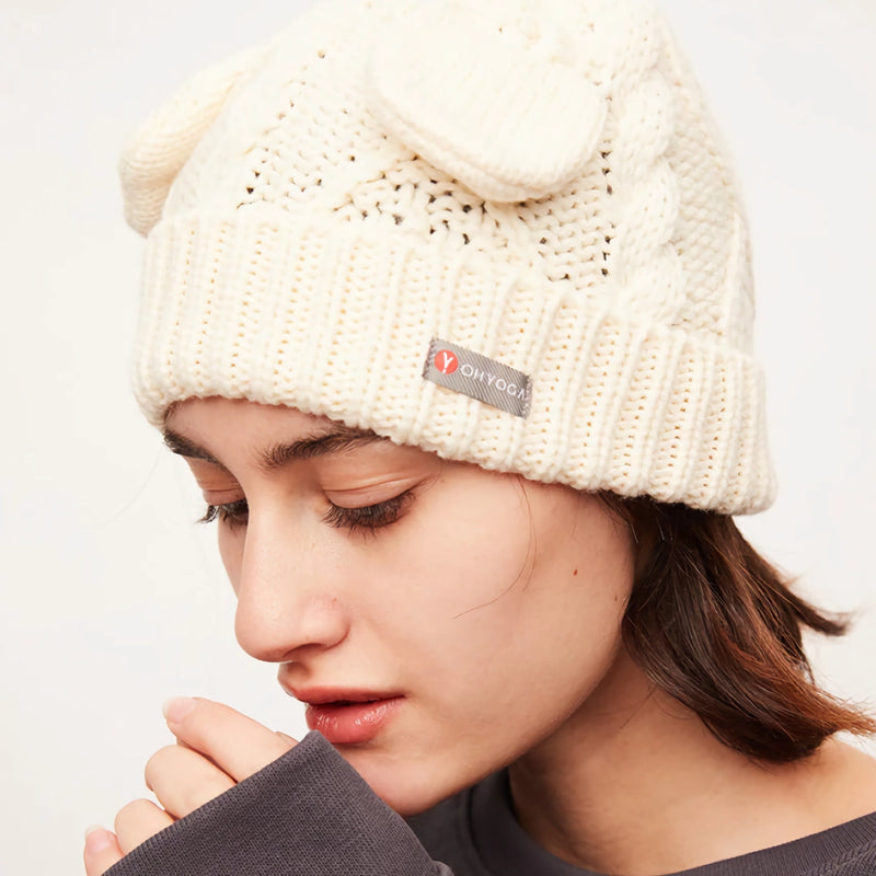 bear ears knitted autumn hat, view 8 - MRSLM