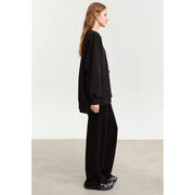 women's oversized crew neck sweatshirt, view 7 - MRSLM