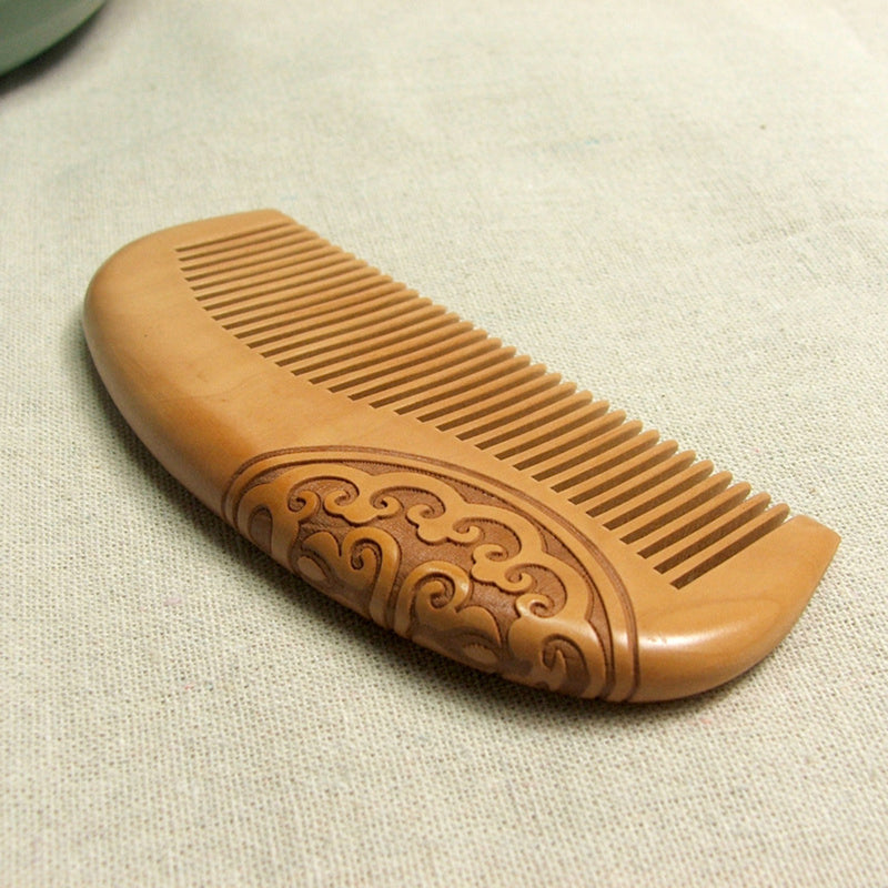 peach wood hair brush, view 4 - MRSLM