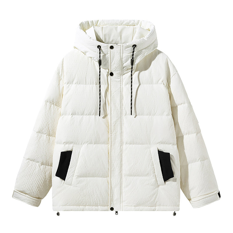 white duck down loose casual coat, view 7 - MRSLM