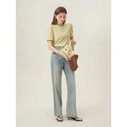 lace neckline knitted top, view 9 - MRSLM