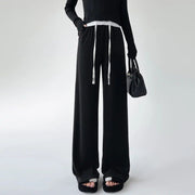 high-waist drawstring wide leg pants, view 2 - MRSLM