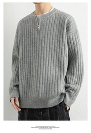Men's half-zip textured knit sweater, view 6 - MRSLM