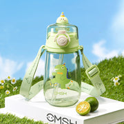 520ml kids water bottle with straw, view 5 - MRSLM