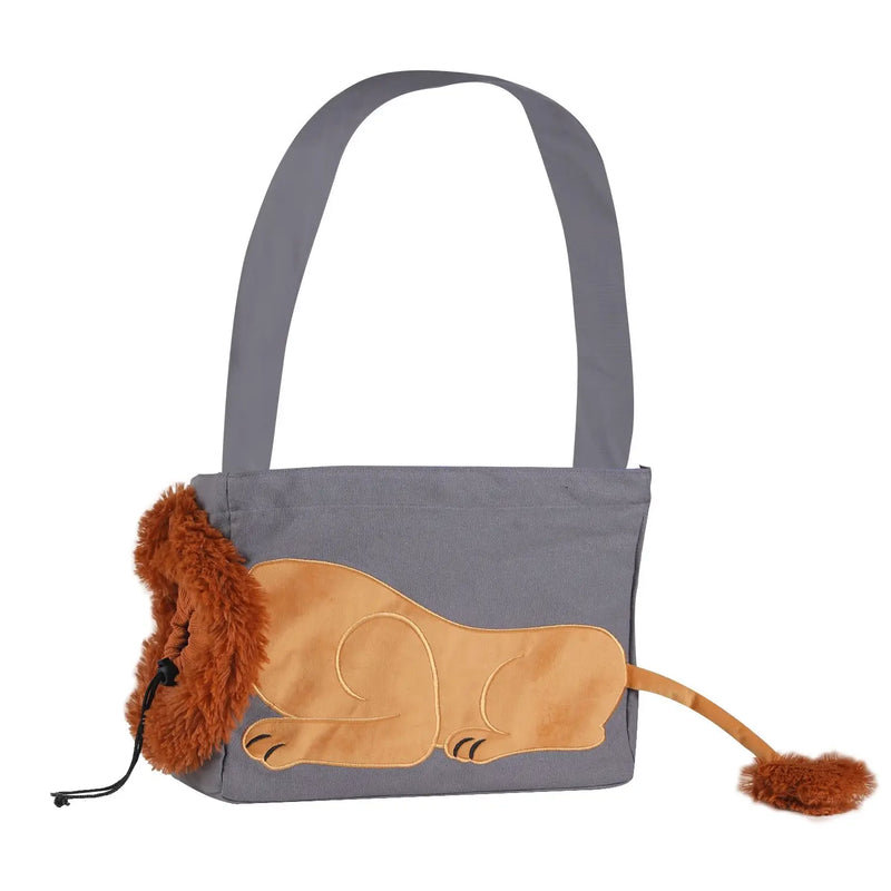 lion-shaped pet carrier bag, view 2 - MRSLM