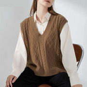 oversized knitted vest, view 12 - MRSLM