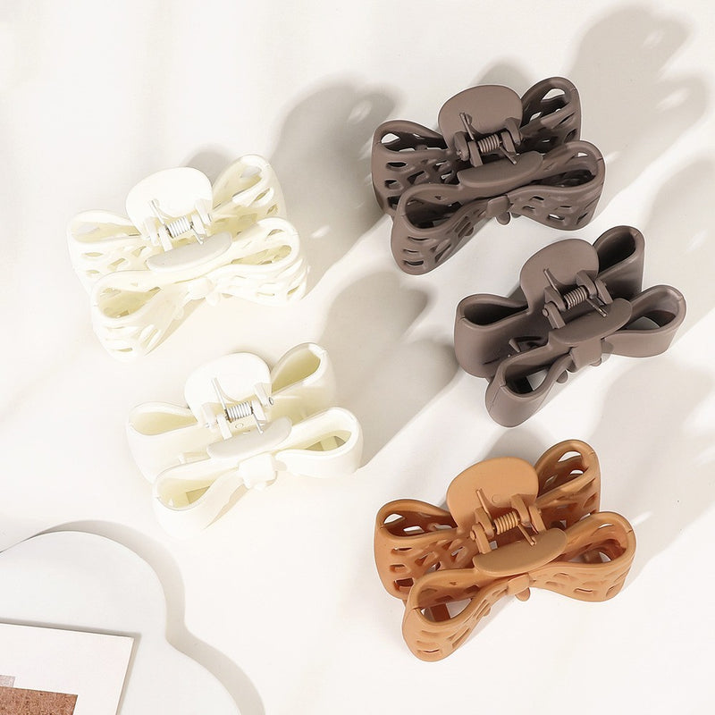striped bow tie hairpin barrettes, view 12 - MRSLM