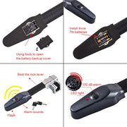 anti-theft steering wheel lock with alarm, view 4 - MRSLM