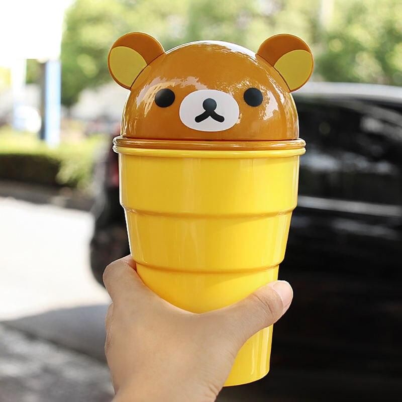 cartoon bear car trash can, view 2 - MRSLM