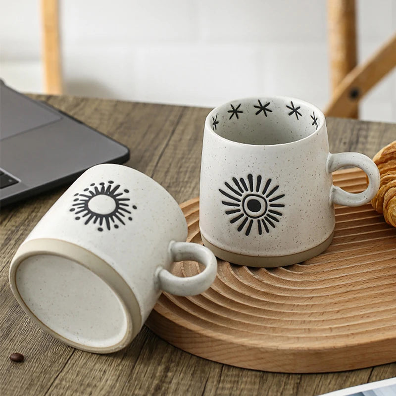 japanese hand-painted ceramic coffee mug, view 6 - MRSLM