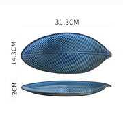 Japanese leaf-shaped ceramic plate, view 11 - MRSLM