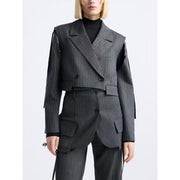 colorblock striped two-piece set, view 4 - MRSLM