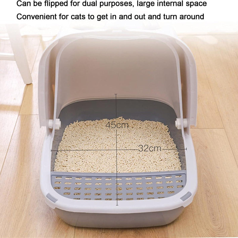 clamshell cat litter box, view 8 - MRSLM