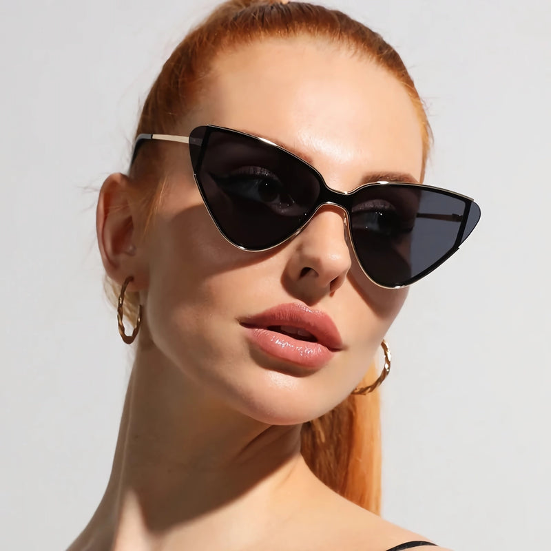 metal cat eye sunglasses, view 6 - MRSLM