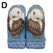 Knitted owl mittens for women, view 5 - MRSLM