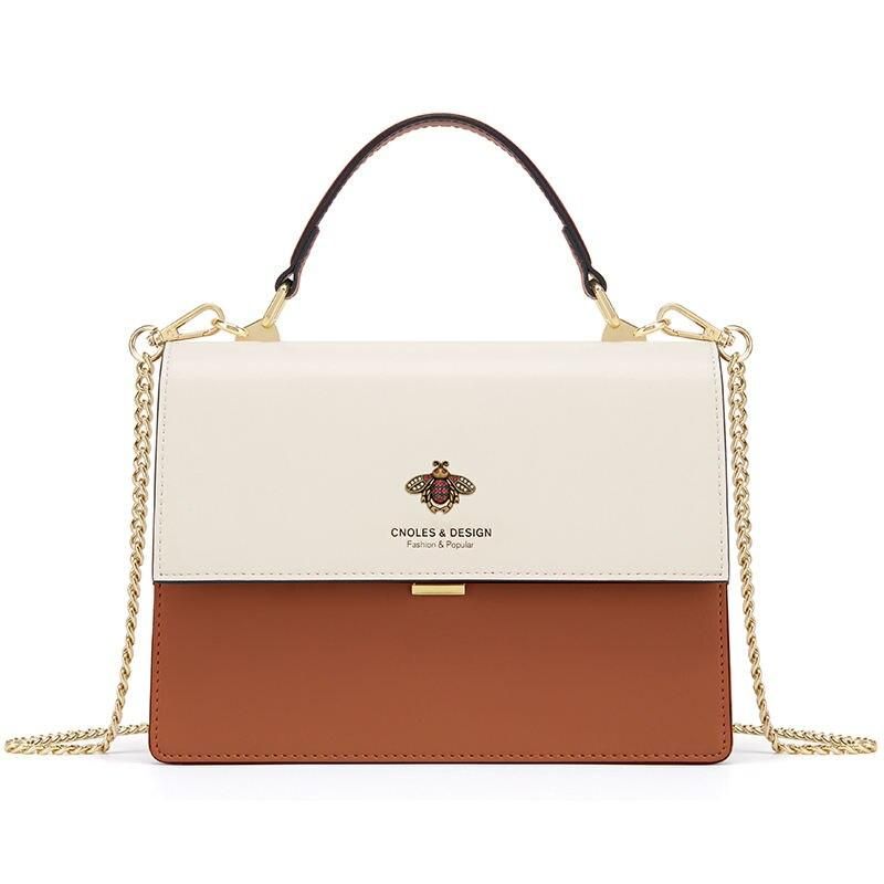 square leather shoulder bag, view 4 - MRSLM