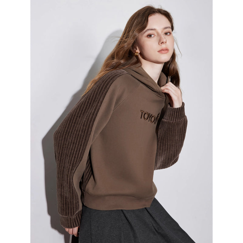 women's fleece embroidered hooded pullover, view 6 - MRSLM