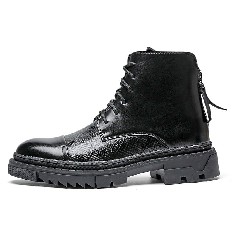 Vintage Leather Ankle Boots for Men