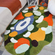 moss and pebble kids rug, view 4 - MRSLM