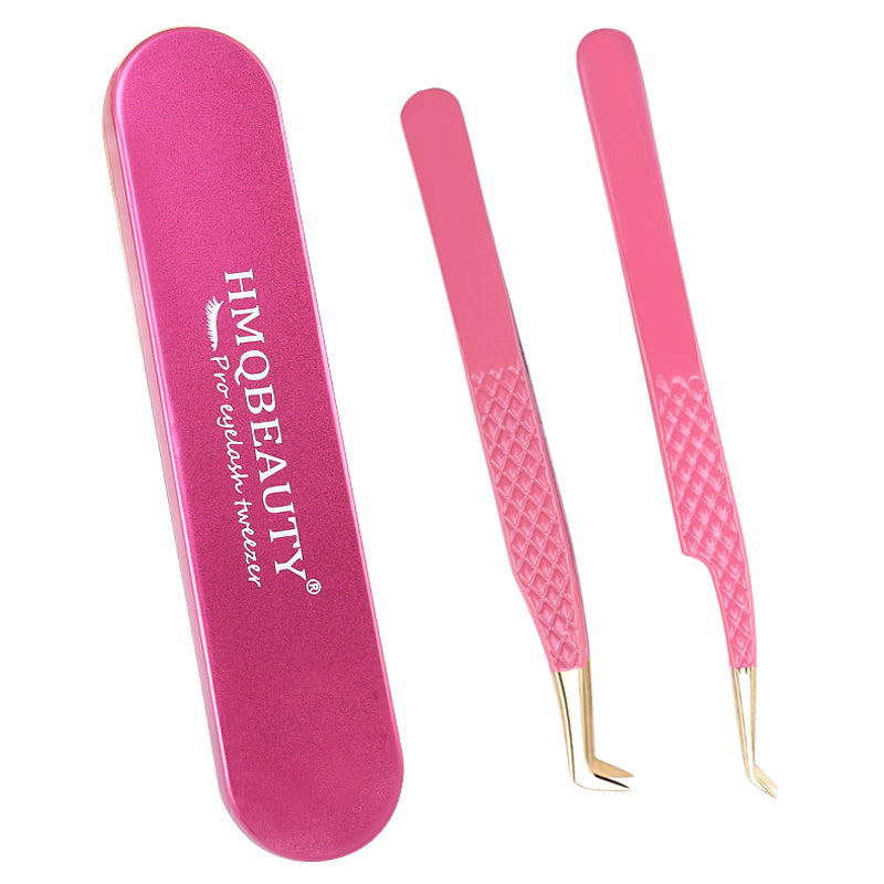 stainless steel eyelash tweezers set, view 7 - MRSLM