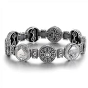 men's vintage silver bracelet, view 5 - MRSLM