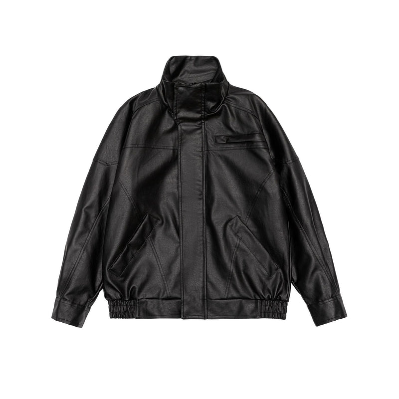 Men's loose stand collar coat, view 6 - MRSLM