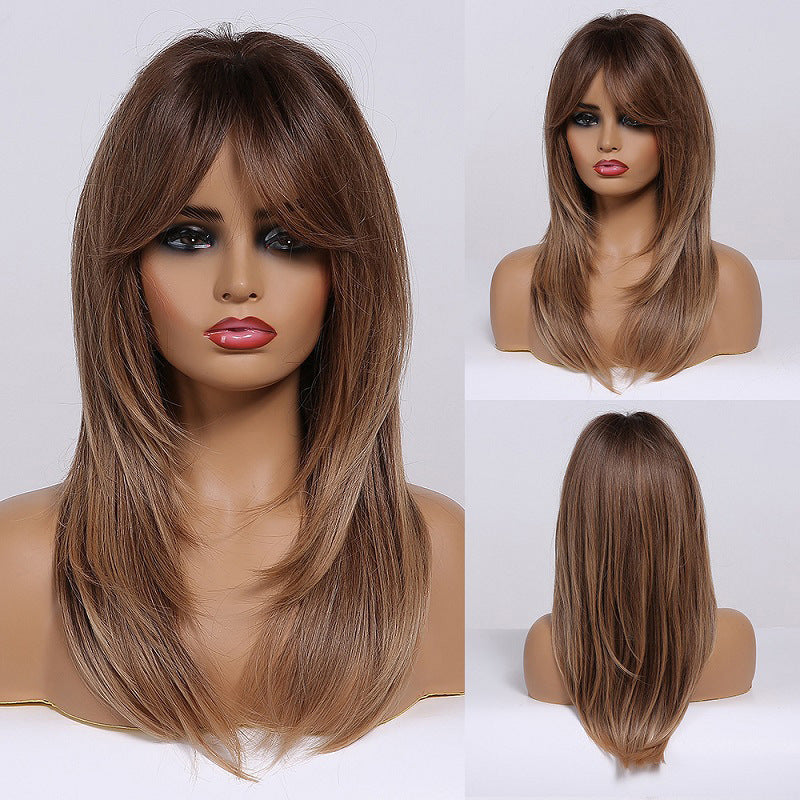 gradient straight wig with side bangs, view 8 - MRSLM