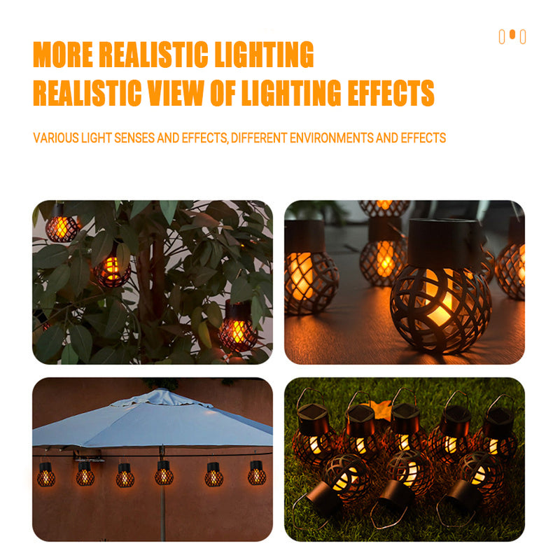 Solar LED flame lantern, view 6 - MRSLM