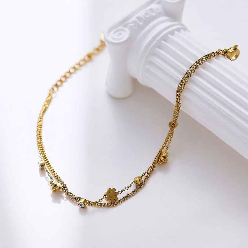 daisy flower charm bracelet, view 6 - MRSLM