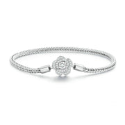 925 silver rose basic bracelet, view 3 - MRSLM