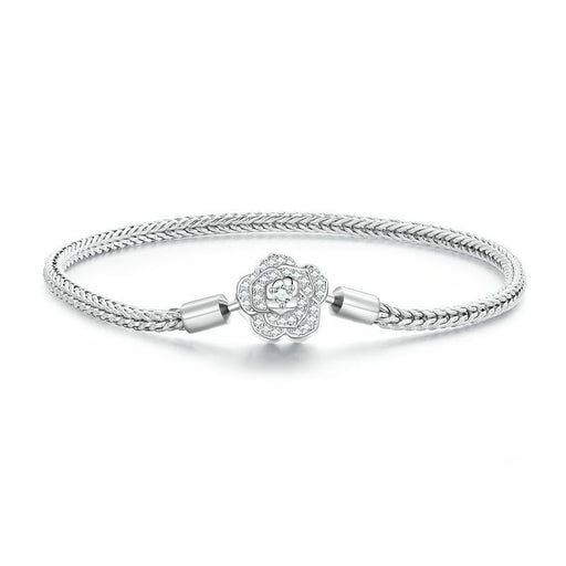 925 silver rose basic bracelet, view 3 - MRSLM