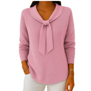 women's loose knit bow sweater, view 6 - MRSLM