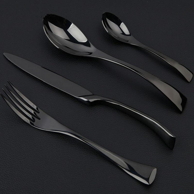 black rose stainless steel cutlery set - MRSLM